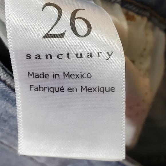 Sanctuary distressed boho denim Jean mini skirt size 26 Small new!!! - Picture 9 of 10
